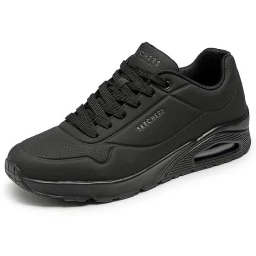 Skechers Men's Uno-Stand on Air Sneaker Wide Fit | Black/Black, 13 Wide thumbnail 1