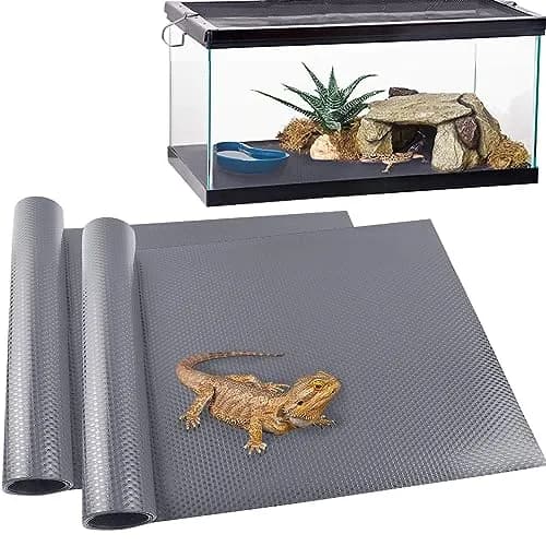TCYPUHL Bearded Dragon Tank Accessories Reptile Carpet,18"×79",2 PCS Grey | Easy to Clean & Versatile thumbnail 1