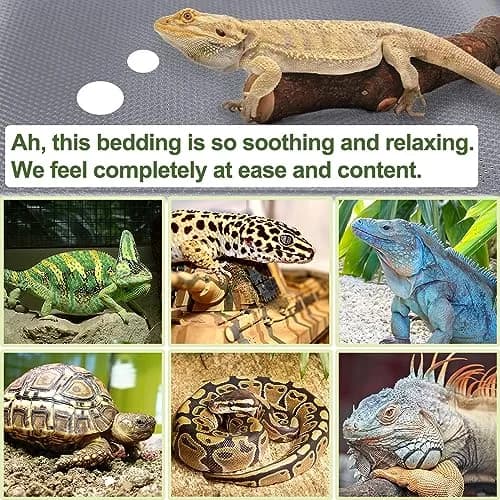TCYPUHL Bearded Dragon Tank Accessories Reptile Carpet,18"×79",2 PCS Grey | Easy to Clean & Versatile thumbnail 5