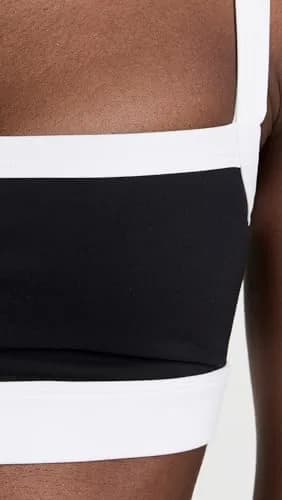 Splits59 Monah Rigor Medium Support Bra Black/White X-Large | Square Neck, Nylon & Spandex thumbnail 6