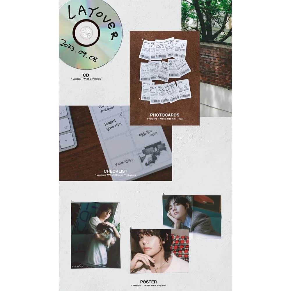 V Layover Album (VIOLET ver.) 16cm (6.3in) x 21.6cm (8.5in) | Official Music Release - view 6