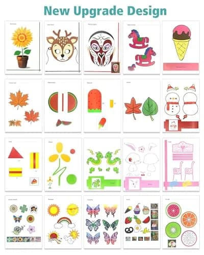 Vomika 3D Pen Painting Drawing Book, 40 Pattern Templates | Kids & Artists, Easy to Use, 40 Cartoon Patterns thumbnail 2