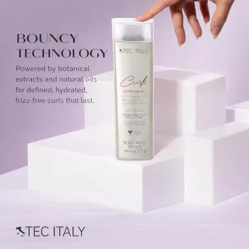Tec Italy Curls Defining Gel for Curly Wavy Hair, 10.14 fl oz | Anti Frizz, Flexible Hold, Long Lasting Shine thumbnail 5