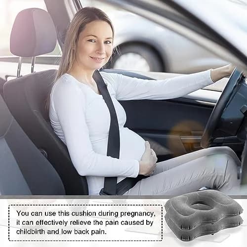 Leinuosen Inflatable Seat Cushion 46cm x 40cm x 12cm (18.1'' x 15.7'' x 4.7'') | Grey 2-Pack thumbnail 6