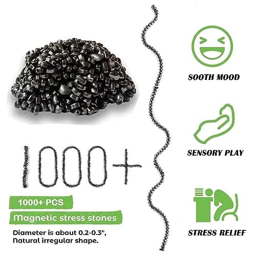 Matassari 1000pcs Black Fidget Toy Set | Magnetic Balls for Adults & Teens thumbnail 5
