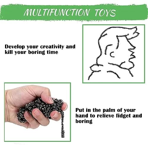 Matassari Black 550pcs Fidget Toy Set | Non-Toxic, BPA-Free, ASTM-Tested thumbnail 7