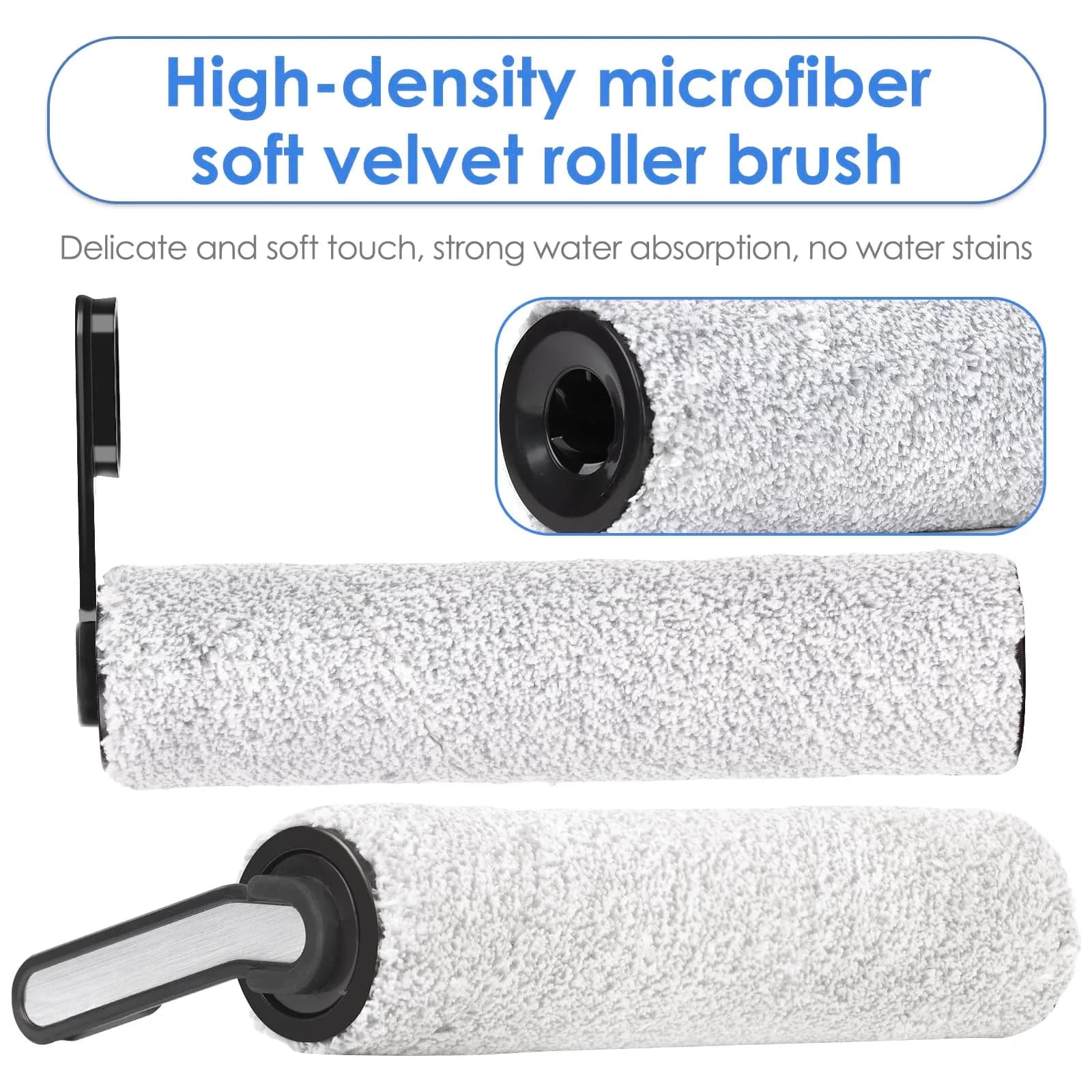 MIBUMIKI Replacement Brush Rollers for Tineco Floor One S5/S5 Pro | 2 Pieces, Microfiber Soft Bristles - view 5