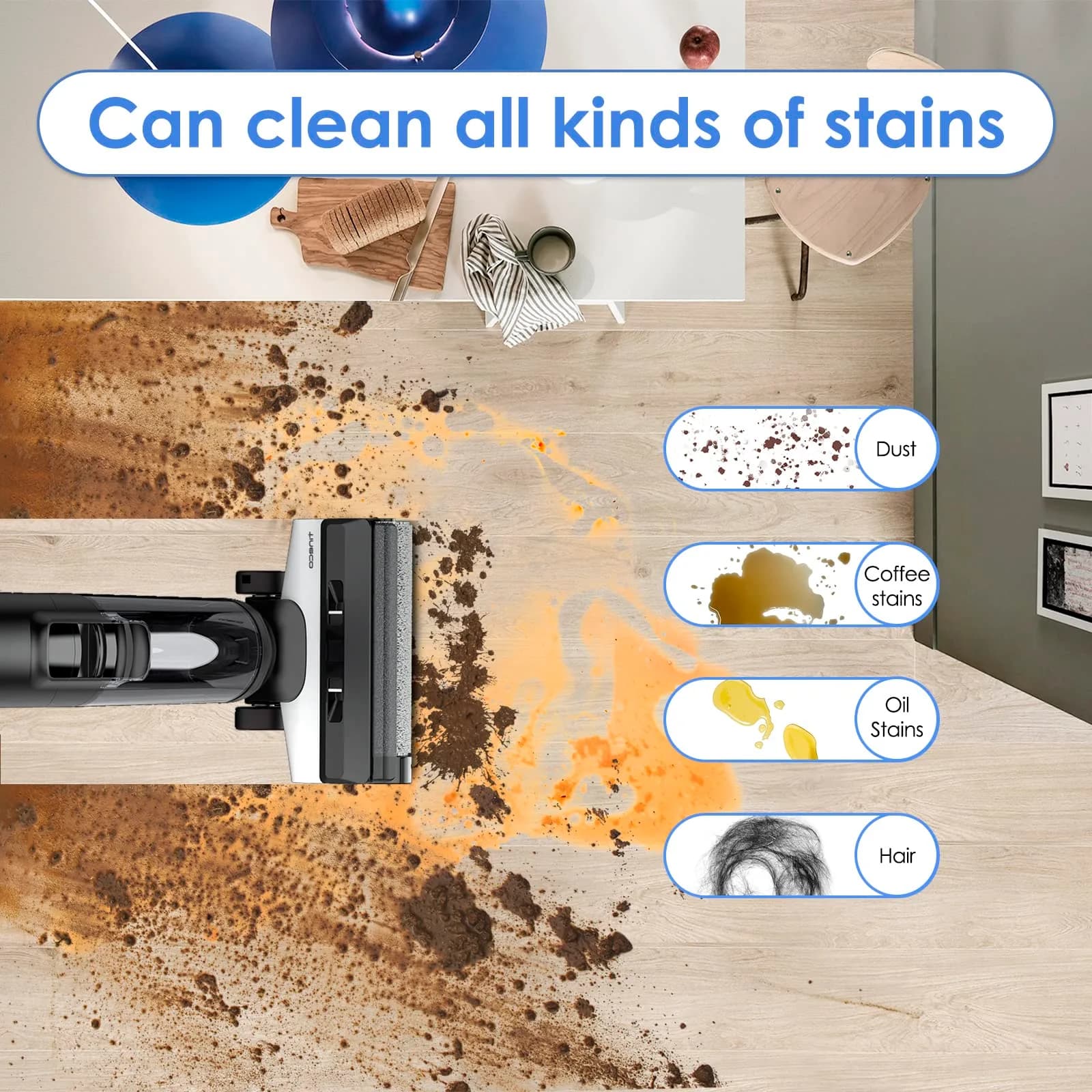 MIBUMIKI 2-Piece Roller Brush Replacement for Tineco Floor One S5/S5 Pro Cordless Wet Dry Vacuum Mop - view 4