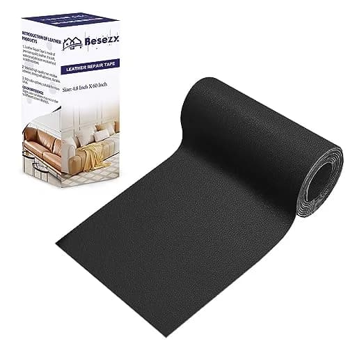 Besezx Leather Repair Patch Tape Kit 4.8in x 60in (12.2cm x 152.4cm) | Self-Adhesive for Furniture, Couch, Car Seats thumbnail 1