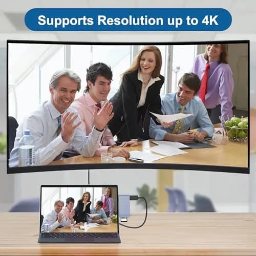 clickfish Surface Pro 6/Pro 5/Pro 4 USB Hub Docking Station 4K HDMI, SD & TF Card Reader, Aluminum, Compact, Lightweight | 4K@30Hz thumbnail 5