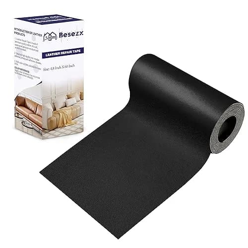 Besezx Leather Repair Patch Tape Kit 4.8in x 60in | Self-Adhesive for Furniture, Car Seats, Sofas, Vinyl thumbnail 1