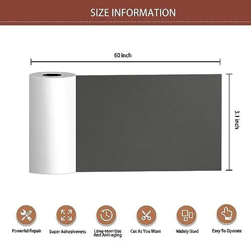Besezx Leather Repair Patch Tape Kit 3.1in x 60in | Self-Adhesive for Furniture, Sofas, Car Seats, Vinyl Repair thumbnail 2