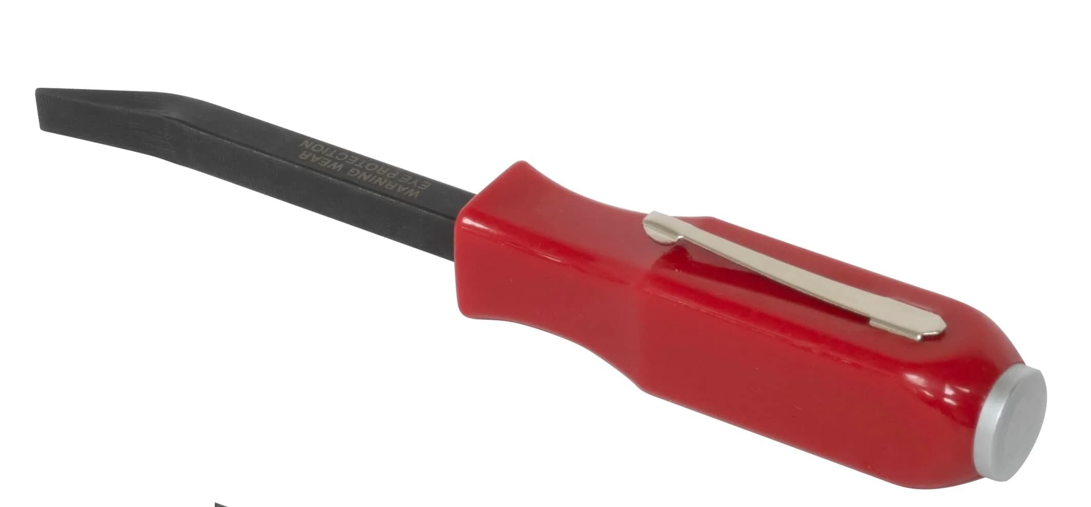 Lisle 35100 1/4" Pry Bar with Pocket Clip and Strike Cap | Vehicle & Interior Trim Tool