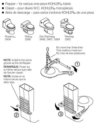 Kohler GP84995 Genuine Toilet Flapper Hinge 50mm (2") | Corrosion Resistant Rigid Bar for Consistent Flush thumbnail 2