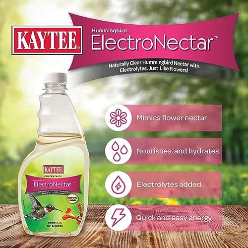 Kaytee ElectroNectar Wild Bird Food 16 Fl Oz | Electrolyte Concentrate for Hummingbirds thumbnail 3