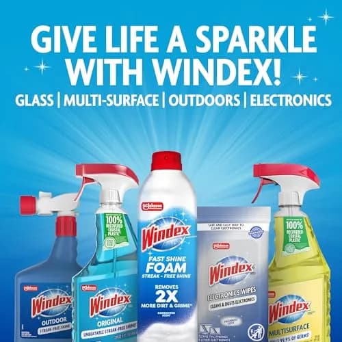 Windex Original Glass & Window Cleaner Spray Bottle 678ml (23 Fl Oz) | Streak-Free Shine for Home Surfaces thumbnail 9