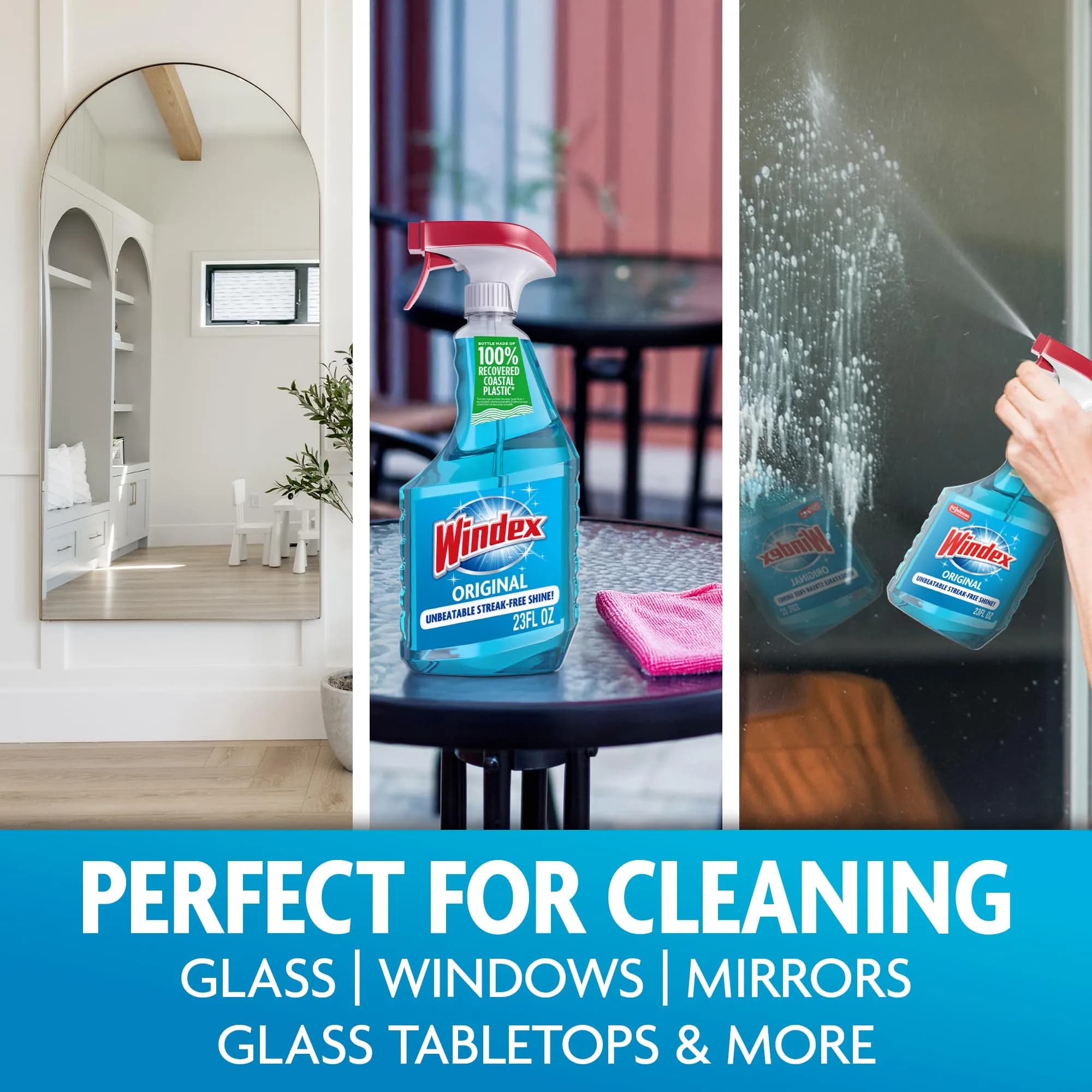 Windex Original Glass & Window Cleaner Spray Bottle 678ml (23 Fl Oz) | Streak-Free Shine for Home Surfaces - view 2
