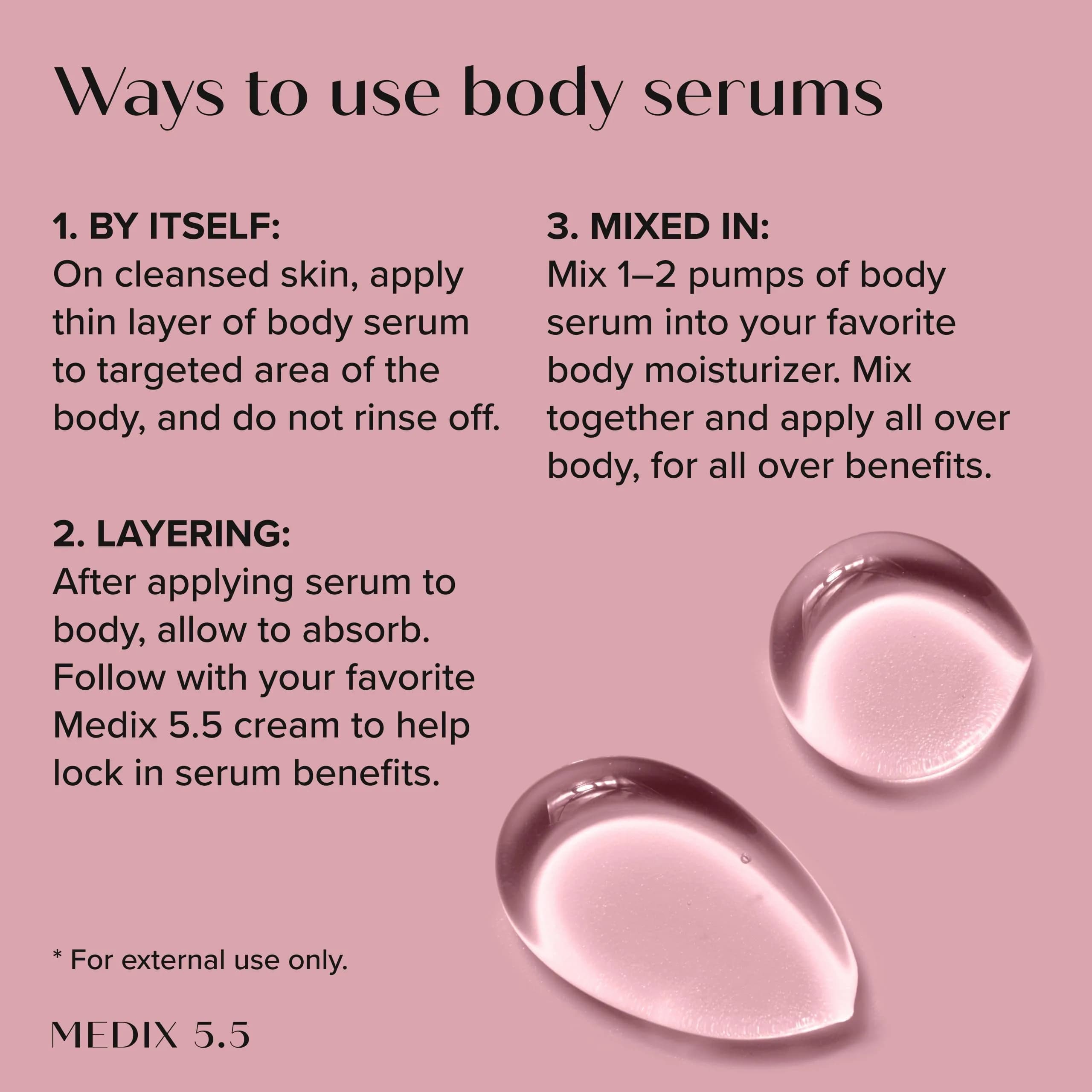 Medix 5.5 Anti Aging Skin Care Set | Retinol Body Cream, Glycolic Acid Wash & Hyaluronic Acid Serum | 3-Piece Set - view 9