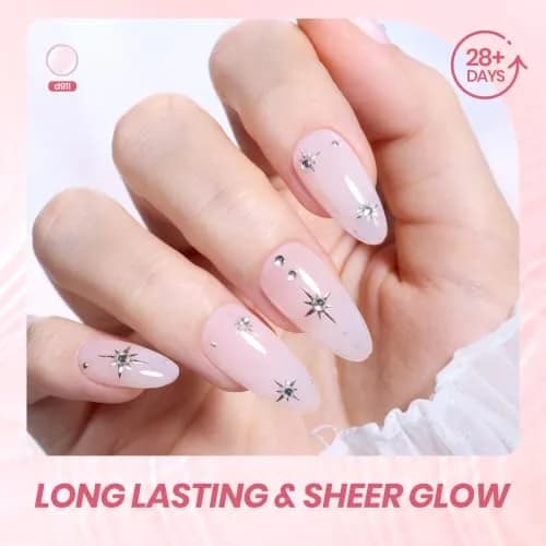 Beetles Gel Polish Milky Pink Jelly Gel Polish 15ml (0.5 Fl Oz) | Sheer Nude Pink for French Nail Art thumbnail 4