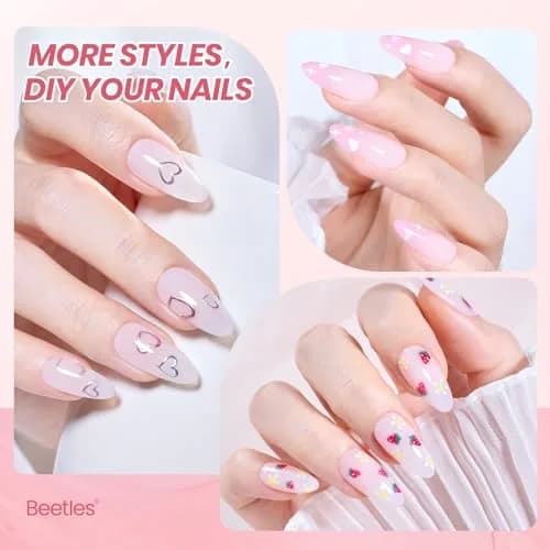 Beetles Gel Polish Milky Pink Jelly Gel Polish 15ml (0.5 Fl Oz) | Sheer Nude Pink for French Nail Art thumbnail 5