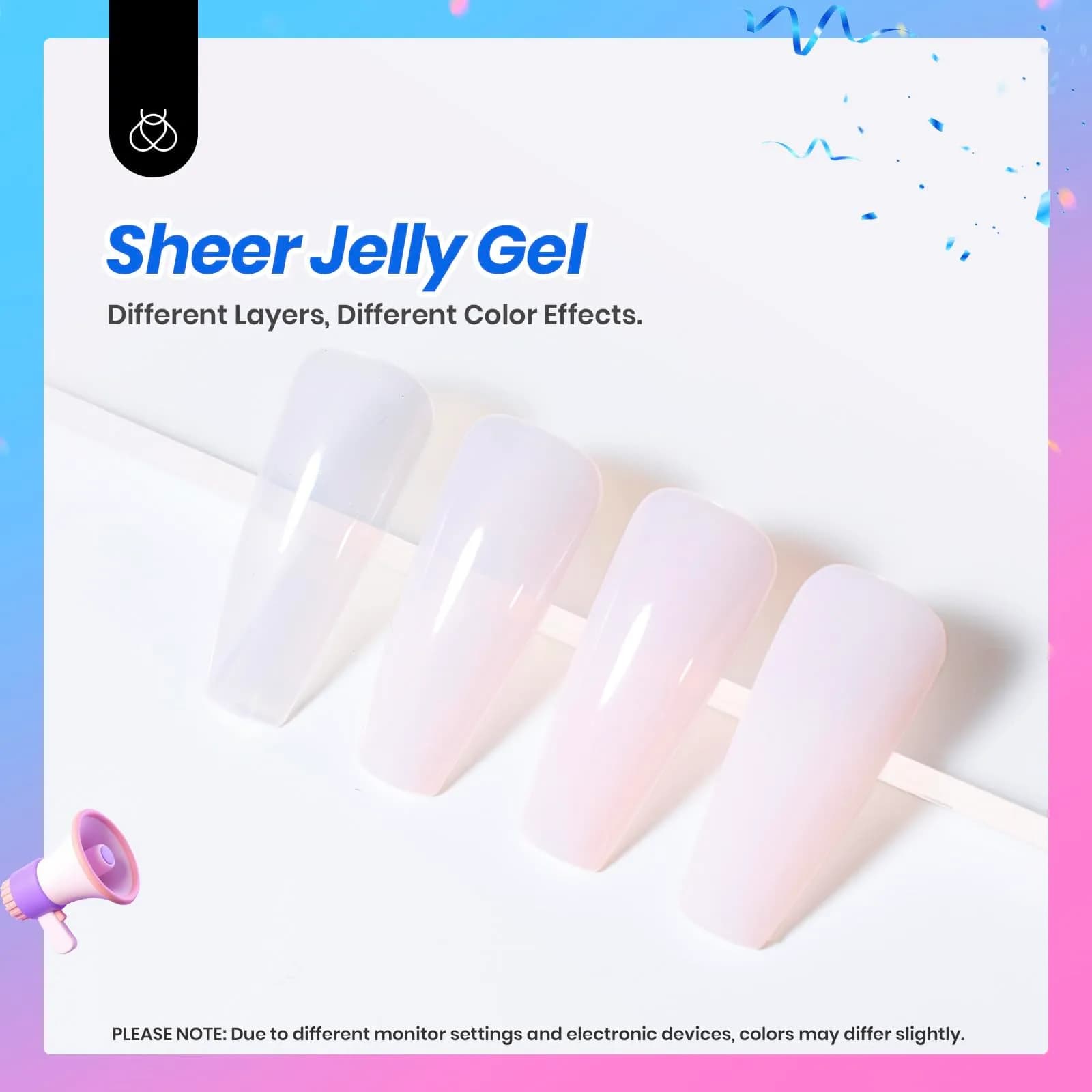 Beetles Milky Pink Gel Nail Polish 15ml | Nude Pink Jelly Neutral Color Polish - view 3