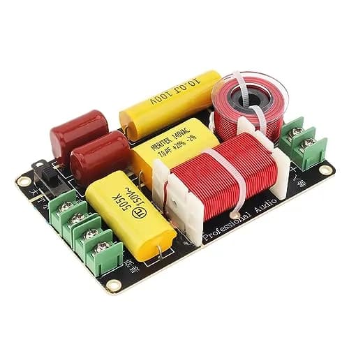 DriSentri 2 Way Crossover for Speaker 250W 4-12Ω | High-Low Frequency Divider for HiFi Speakers thumbnail 1