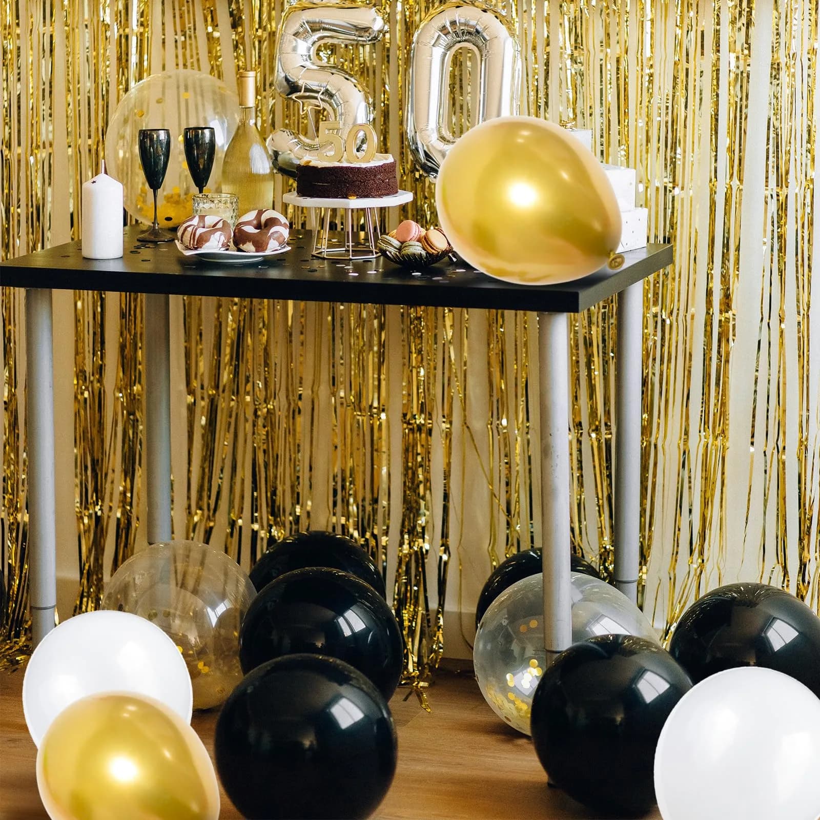 KUULBELA Black White Gold Balloons 68 Pcs | Assorted Colors Party Pack - view 5
