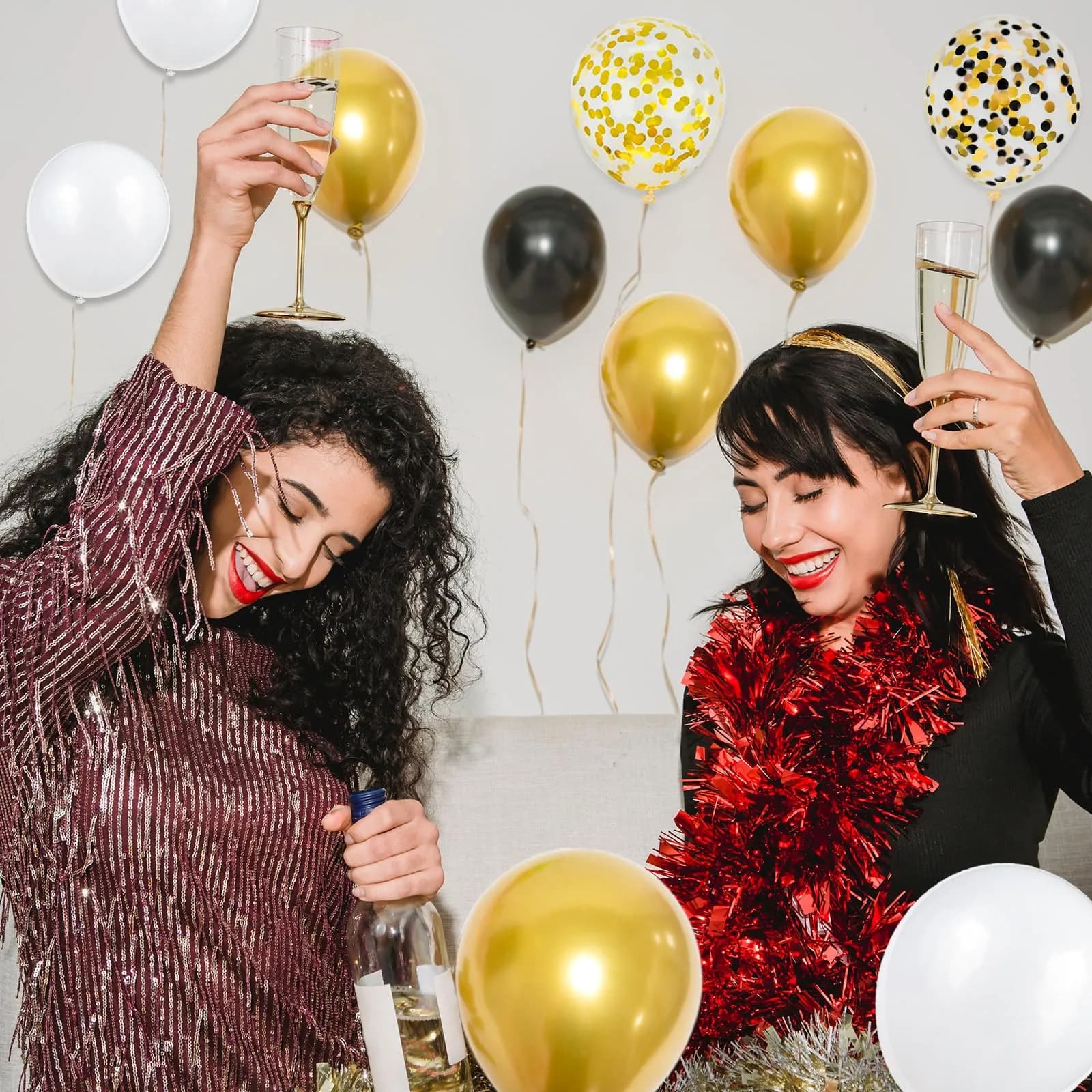 KUULBELA Black White Gold Balloons 68 Pcs | Assorted Colors Party Pack - view 7