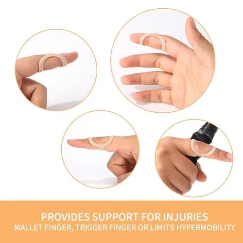 CAGSIG Oval Finger Splints 5PCS Set - Sizes 3-7 | Support for Trigger, Mallet, Arthritis Finger Pain thumbnail 5