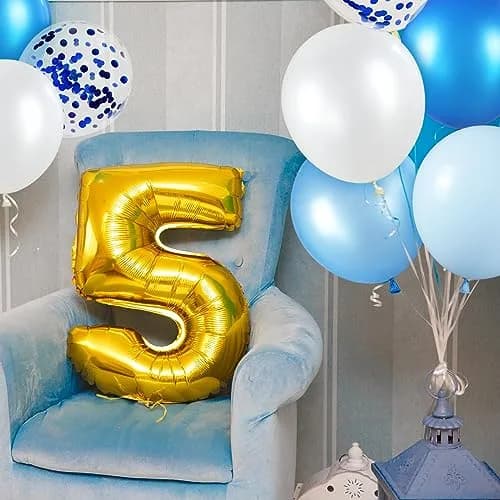 KUULBELA 68Pcs Blue and White Balloons Kit 12 Inch | Assorted Colors Balloon Value Pack thumbnail 5