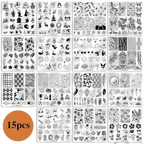 Biutee 26 Piece Nail Art Stamping Kit with 8 Colors Gel Polish & Storage Bag | Professional DIY Manicure Tools thumbnail 7