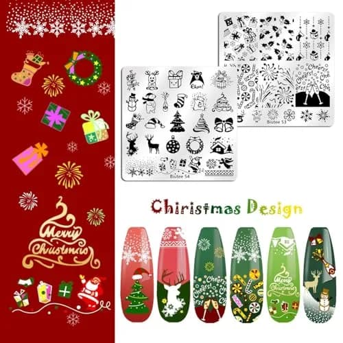 Biutee 26 Piece Nail Art Stamping Kit with 8 Colors Gel Polish & Storage Bag | Professional DIY Manicure Tools thumbnail 9