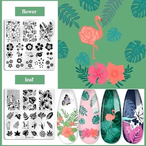 Biutee 26 Piece Nail Art Stamping Kit with 8 Colors Gel Polish & Storage Bag | Professional DIY Manicure Tools thumbnail 3