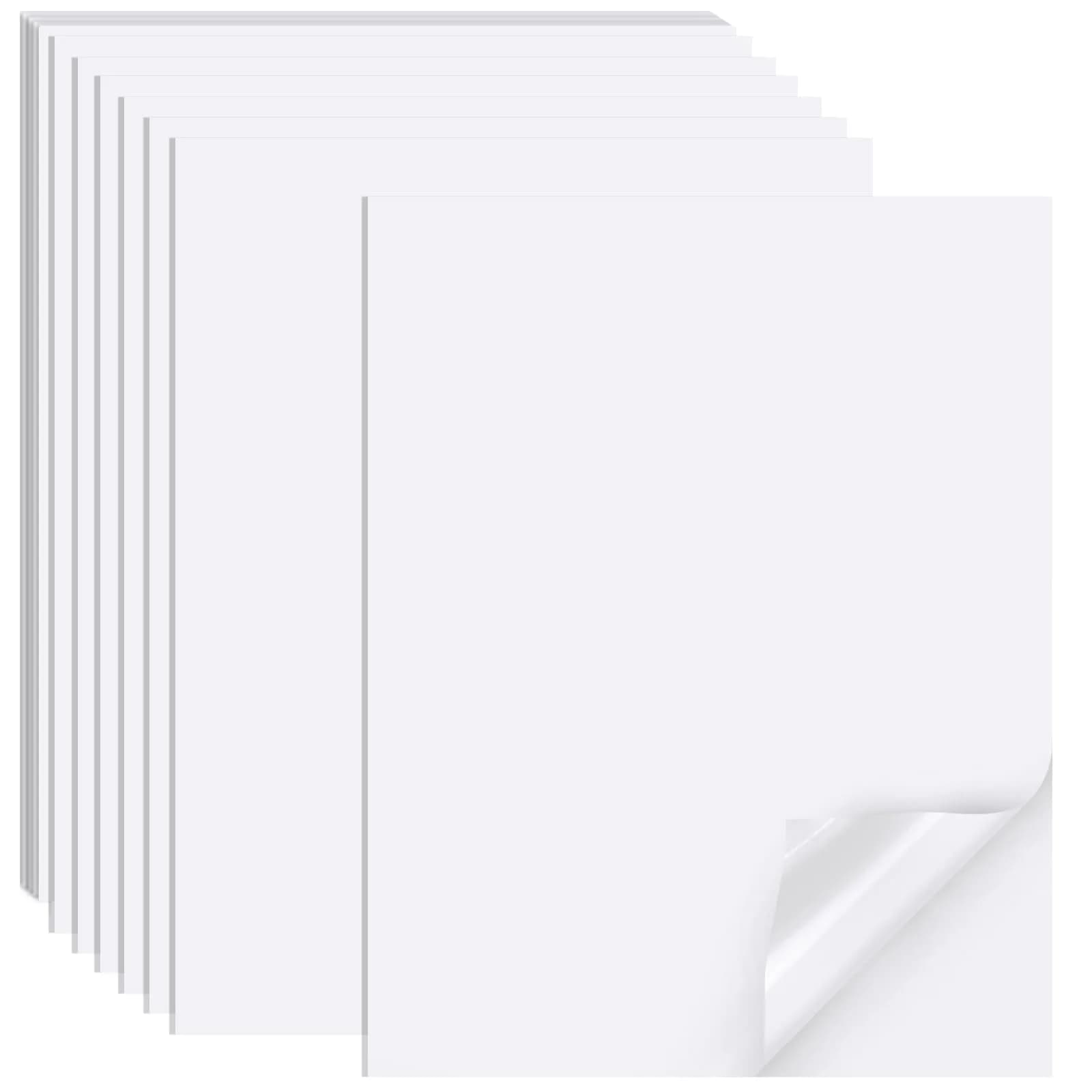 Joyberg Matte Printable Sticker Paper 40 Sheets (8.5"x11") | Full Sheet Labels for Inkjet & Laser Printers