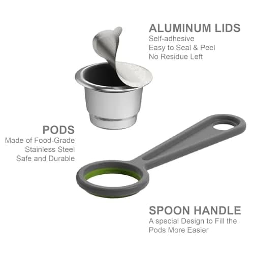 Triplot Reusable Coffee Capsules for Nespresso OriginalLine | Compatible with Most Models, Eco-Friendly (70-120 chars) thumbnail 4