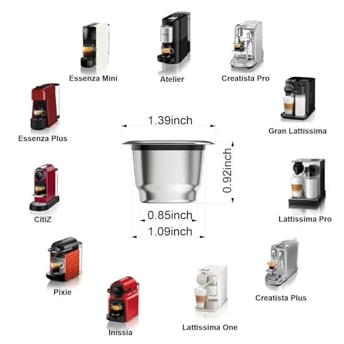Triplot Reusable Coffee Capsules for Nespresso OriginalLine | Compatible with Most Models, Eco-Friendly (70-120 chars) thumbnail 6