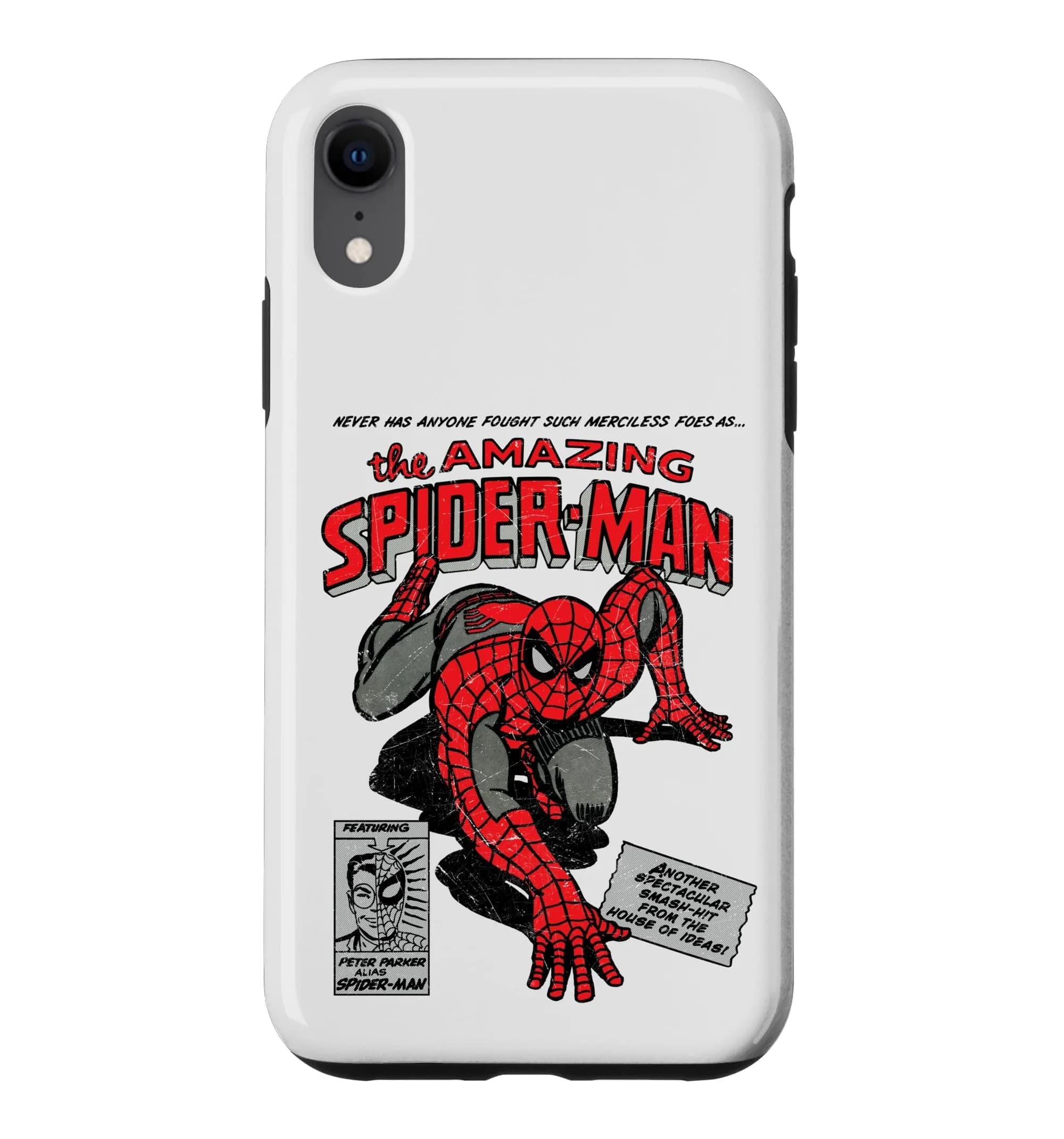 Marvel Spider-Man Retro Comic Case for iPhone XR | Vintage Marvel Design with Shock Protection