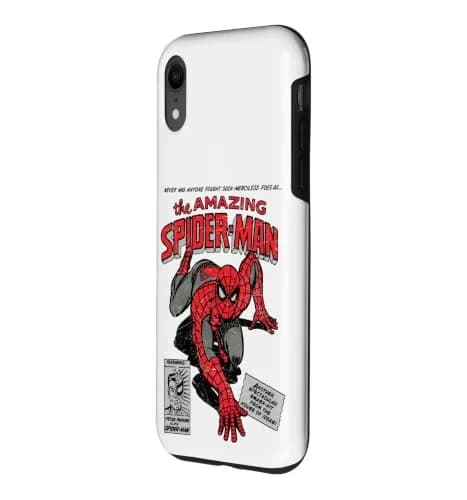 Marvel Spider-Man Retro Comic Case for iPhone XR | Vintage Marvel Design with Shock Protection thumbnail 2