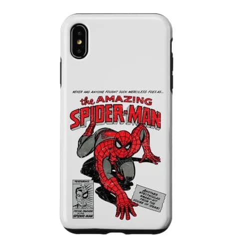 Marvel Spider-Man Retro Comic Case for iPhone XS Max | Heavy Duty Protection with Comic Design thumbnail 1
