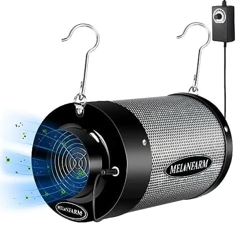 MELONFARM 4 inch Air Carbon Filter with Australia Virgin Charcoal | 14cm Fan Low Noise & Speed Control thumbnail 1