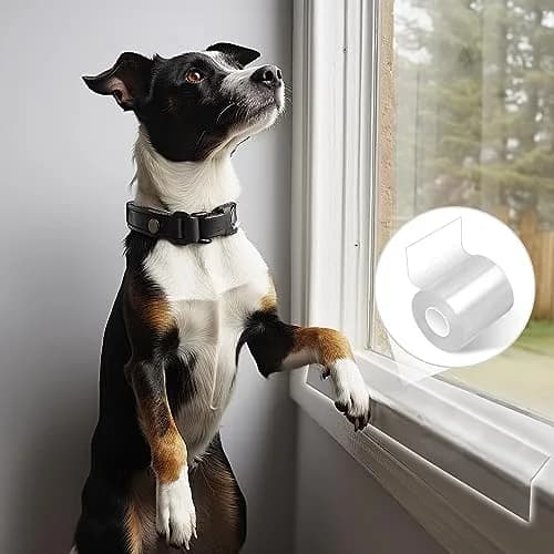 Loiion Clear Door Protector from Dog Scratching 16.4ft | Transparent Vinyl Guard for Doors & Windows thumbnail 1