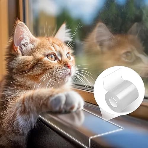 Loiion Clear Pet Door Protector from Dog Scratching 4in x 32.8ft | Transparent Vinyl Scratch Guard for Cats & Dogs thumbnail 1