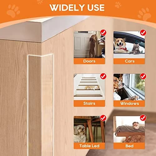 Loiion Clear Pet Door Protector from Dog Scratching 4in x 32.8ft | Transparent Vinyl Scratch Guard for Cats & Dogs thumbnail 5