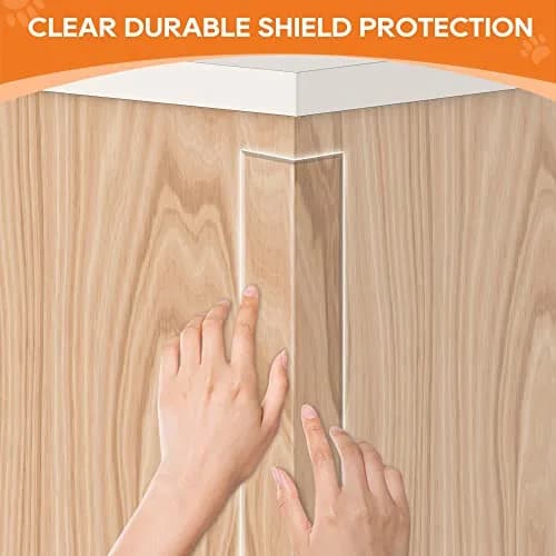 Loiion Clear Pet Door Protector from Dog Scratching 4in x 32.8ft | Transparent Vinyl Scratch Guard for Cats & Dogs thumbnail 7