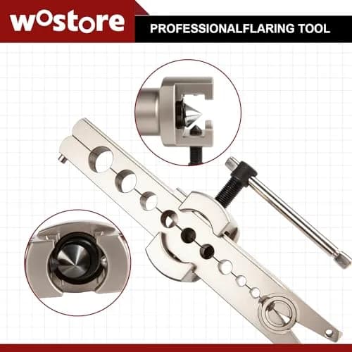 Wostore Manual & Electric Eccentric Flaring Tool 6mm-3/4 | 9 Dies for Brake Tubing thumbnail 7