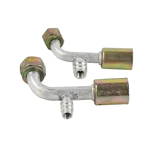 Wisepick AC Fitting Set #8 and #10 Female Beadlock 90° | R134a Pressure Valve, Aluminum, Zinc Finish thumbnail 5