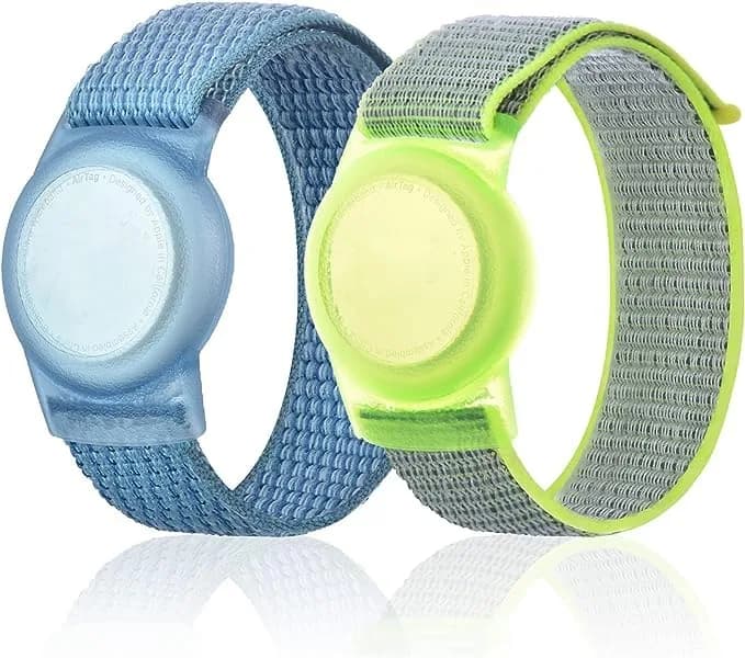 Qonuiy Kids AirTag Wristband with Protective Case - Lanlv Colour, 18 cm (7.1 in) - main product image