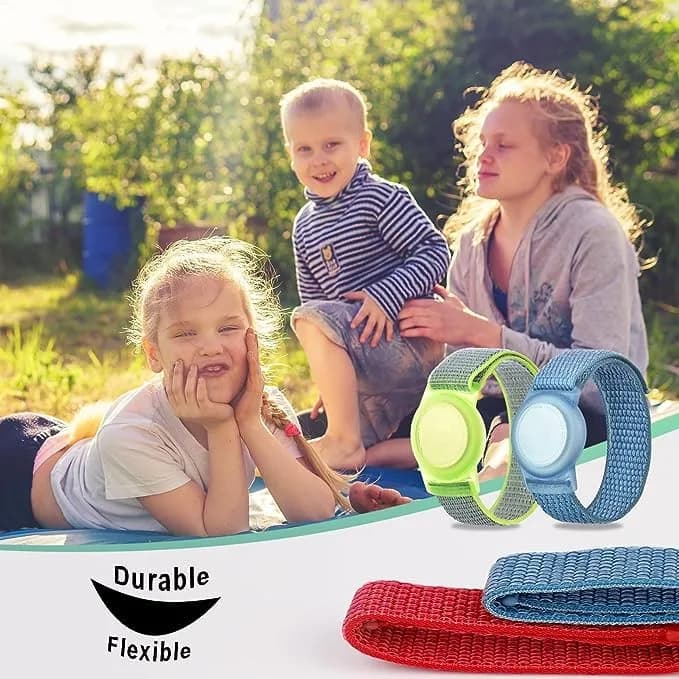 Qonuiy Kids AirTag Wristband with Protective Case - Lanlv Colour, 18 cm (7.1 in) - view 3