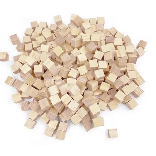 WURONXIN Unfinished Wooden Blocks 1cm Pack of 500 Small Wood Cubes | DIY Craft Wood thumbnail 4