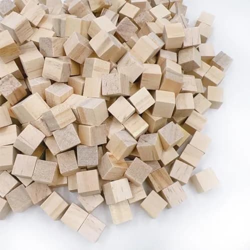WURONXIN Unfinished Wooden Blocks 1cm Pack of 500 Small Wood Cubes | DIY Craft Wood thumbnail 3